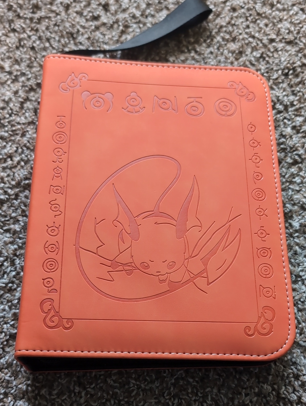 Embossed Raichu Zippered Pokemon Card Binder